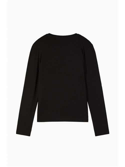 T-shirt nera con logo PATRIZIA PEPE | 7M0752K103